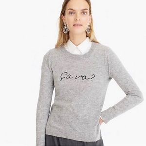 J.Crew “ça va?” 100% Cashmere Sweater
